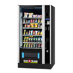 Snackautomaat met verlichte productpresentatie