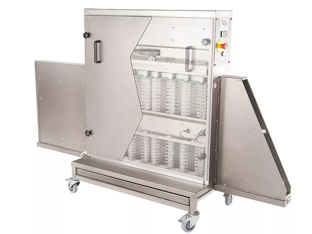 Platenpoetsmachine met 16 borstels
